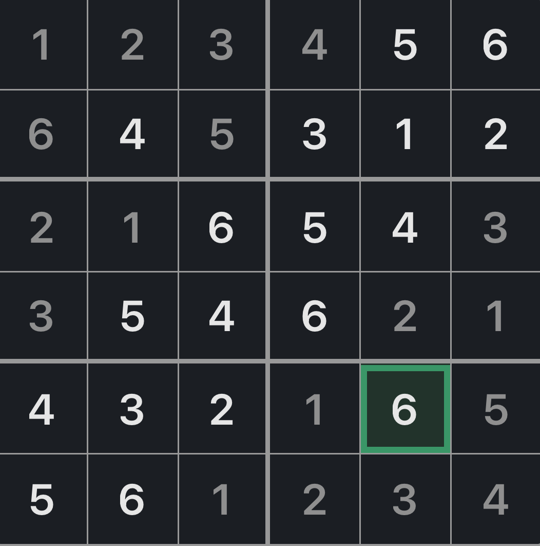 Mini Sudoku Solution