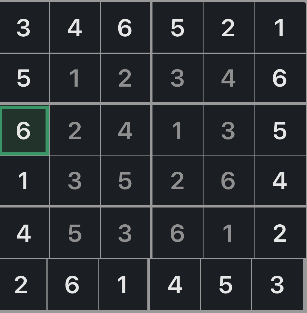 Mini Sudoku Solution