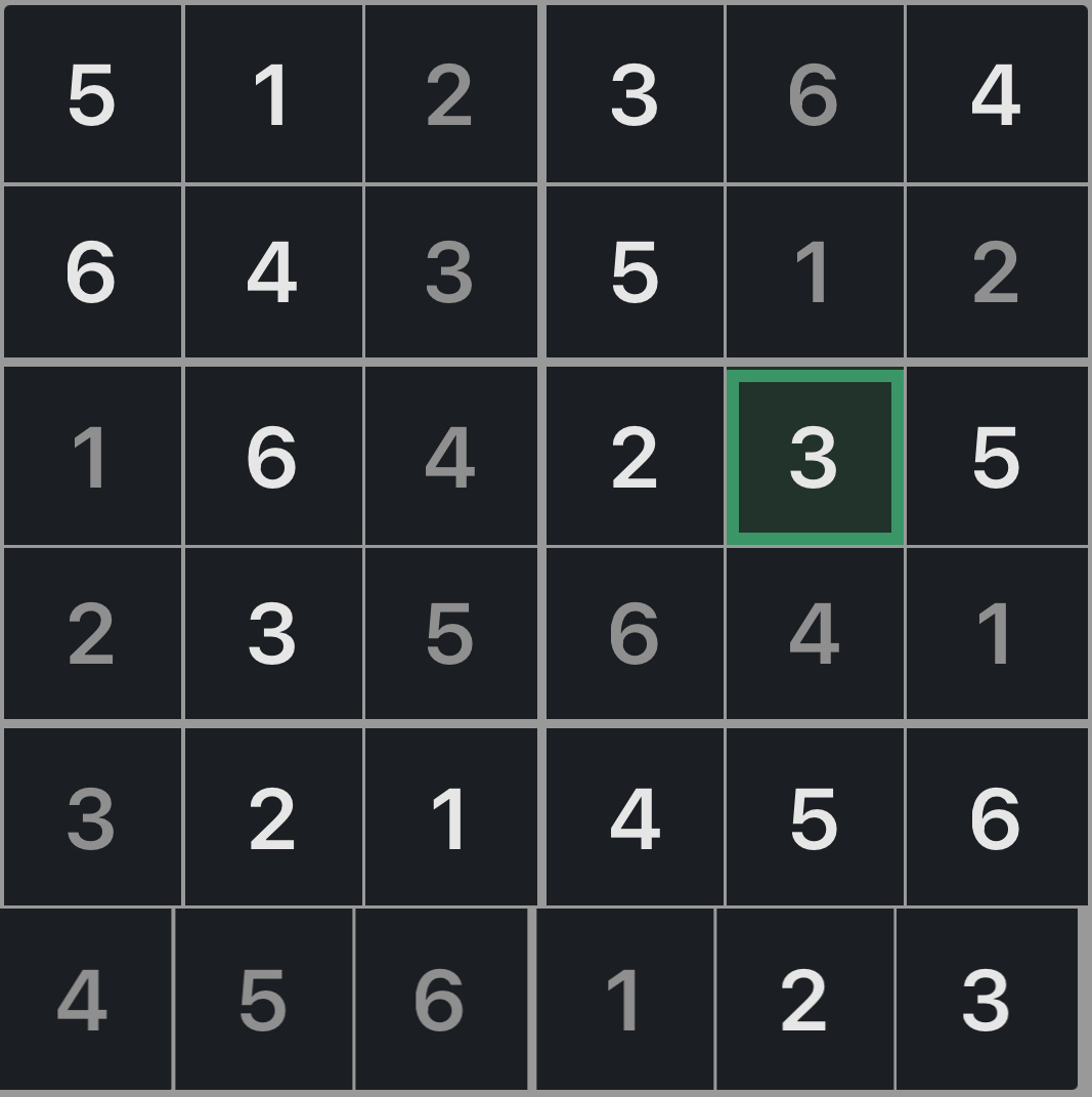 Mini Sudoku Solution