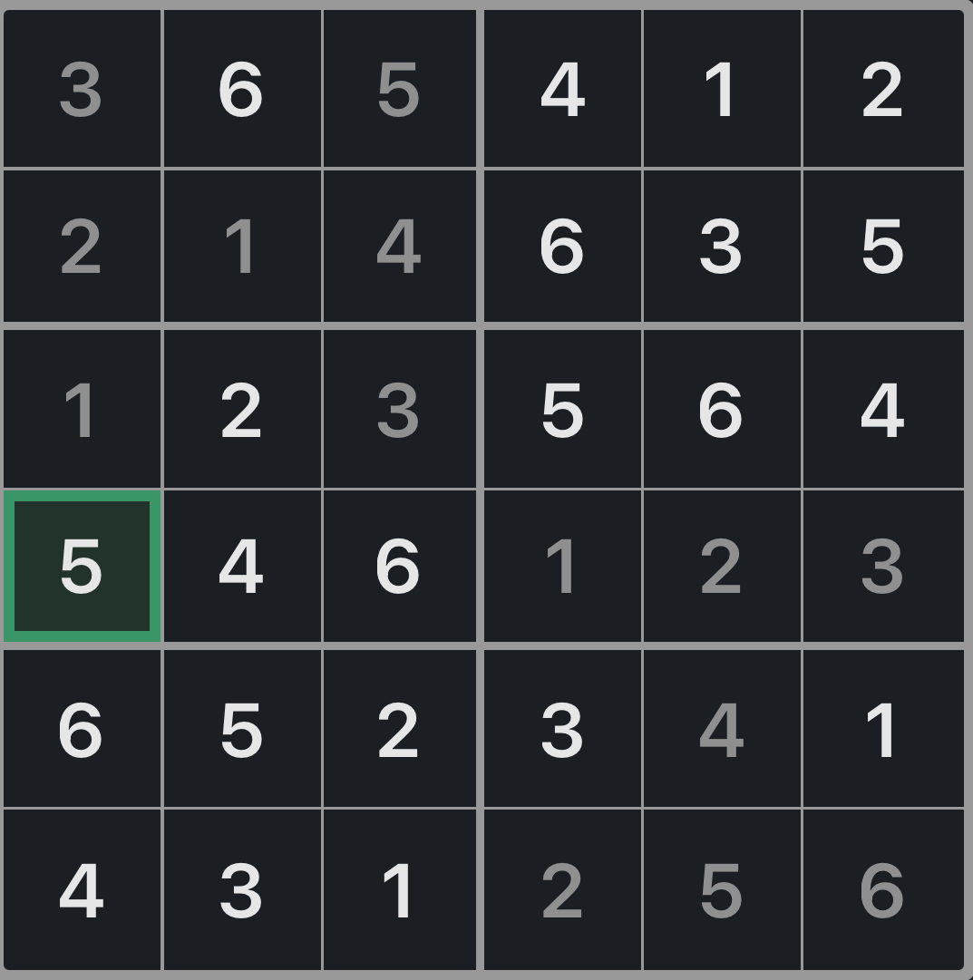 Mini Sudoku Solution